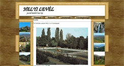 Desktop Screenshot of helyilevel.hu